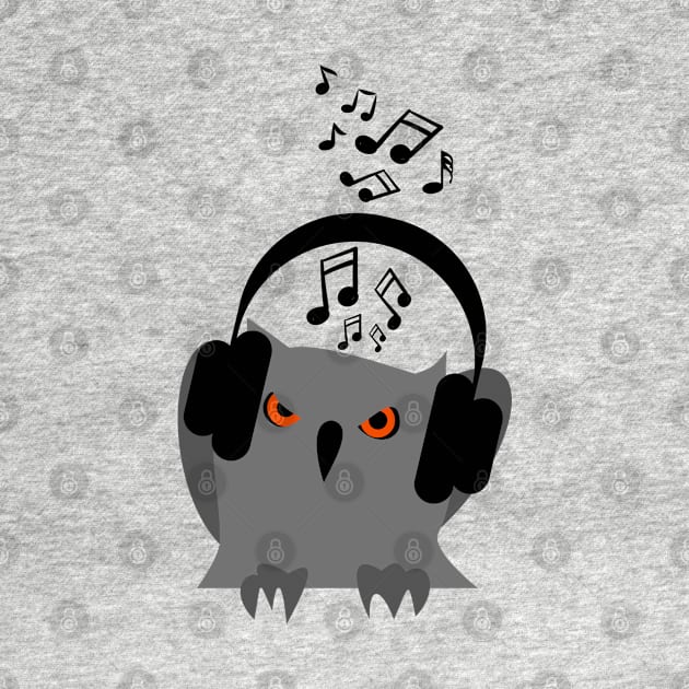 Angry owl music funny design by Lilac Elite
